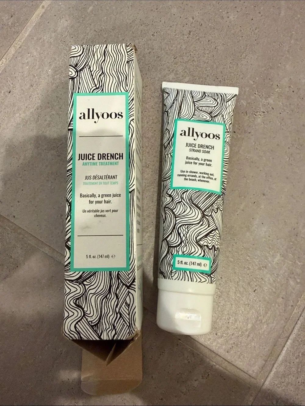 Sephora allyoos Juice Drench Hair Treatment - White & Teal Accents